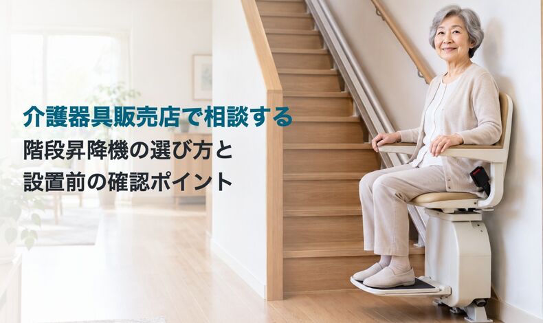 画像2667：介護器具販売店で相談する階段昇降機の選び方と設置前の確認ポイント